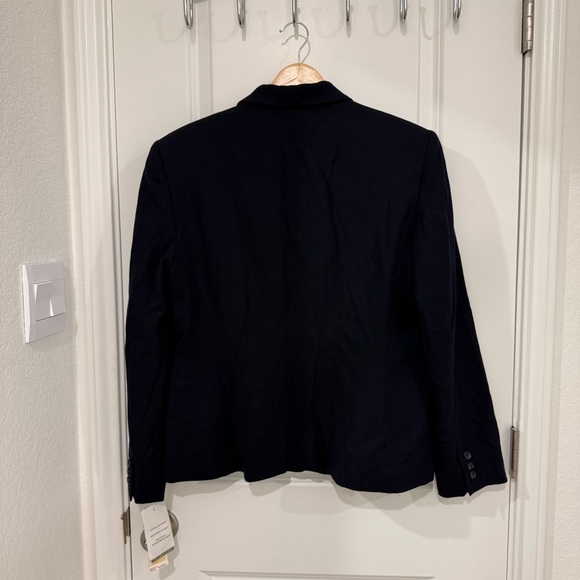 Vintage Evan Picone Women's Black Suit Jacket-Blazer 100% New Wool Size 14 90’s - Picture 2 of 10
